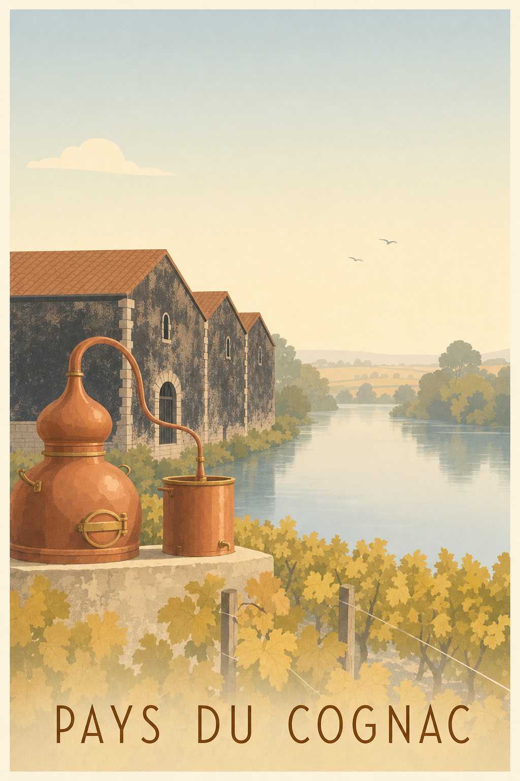 Affiche du Pays du Cognac - Poster de Cognac