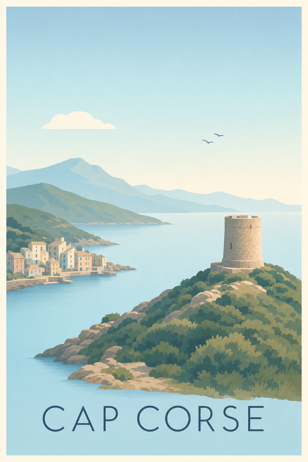 Affiche du Cap Corse - Poster des tours génoises