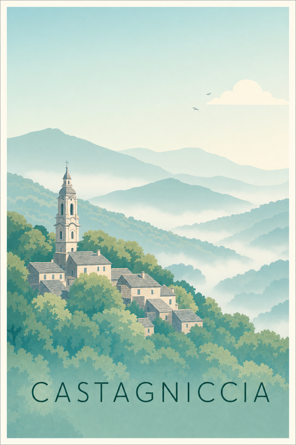 Affiche de la Castagniccia - Poster de la Haute-Corse