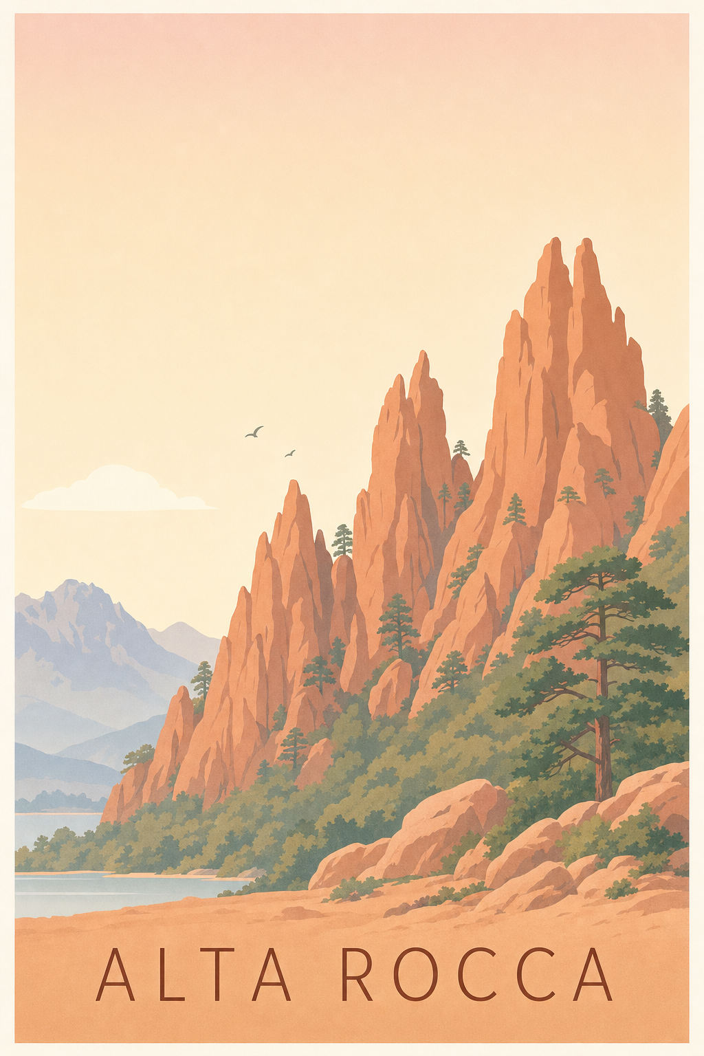 Affiche de l'Alta Rocca - Poster des aiguilles de Bavella