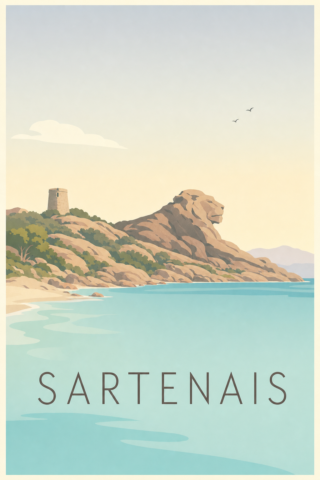 Affiche du Sartenais - Poster du lion de Roccapina