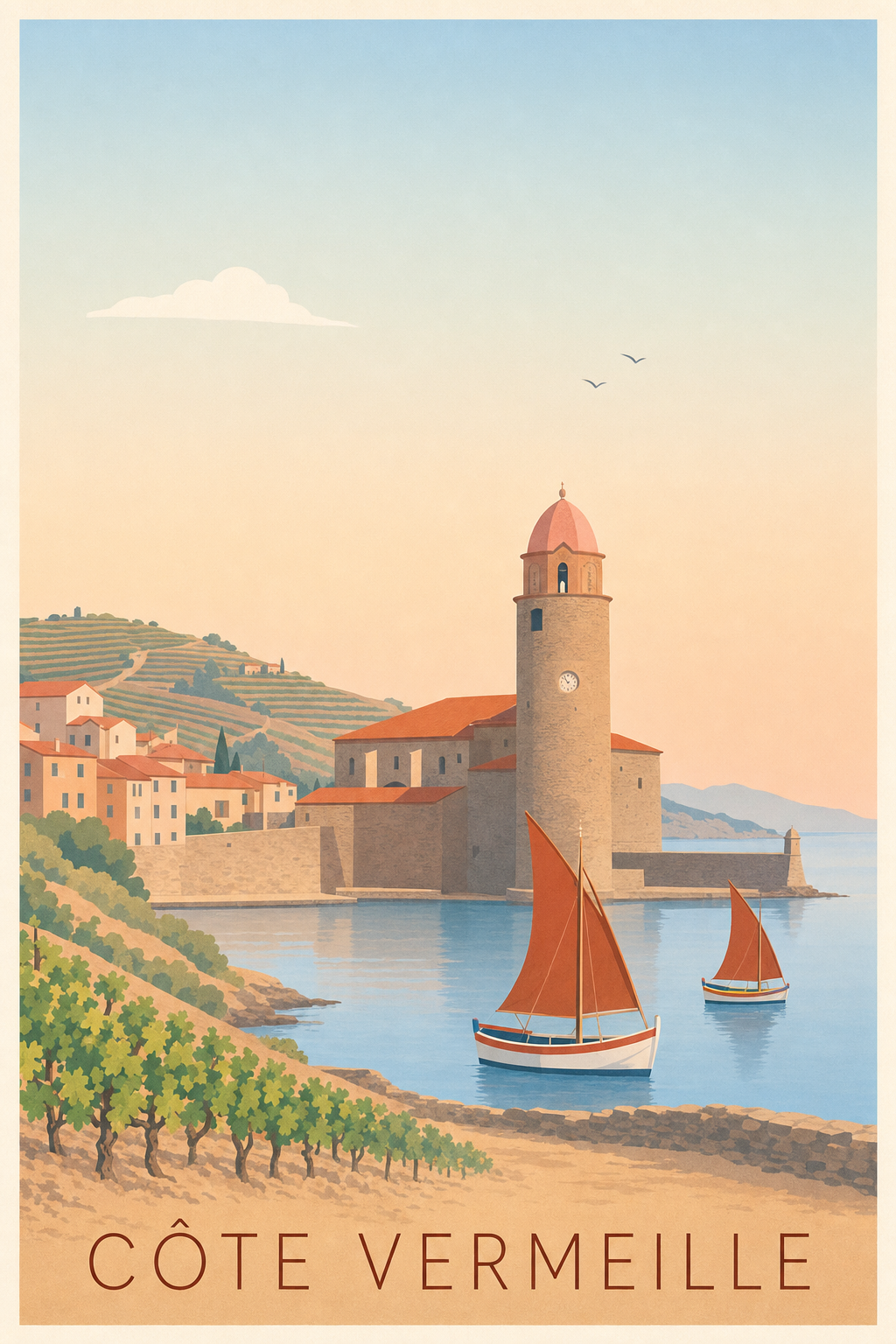 Affiche de la Côte Vermeille - Poster de Collioure