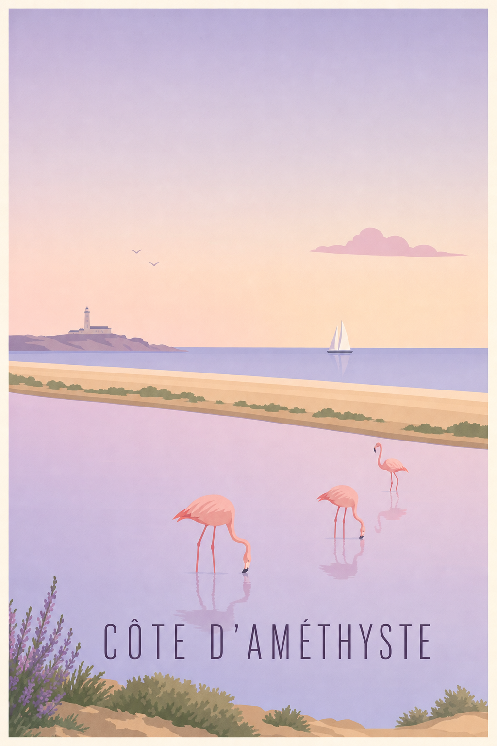 Affiche de la Côte d'Améthyste - Poster du Languedoc