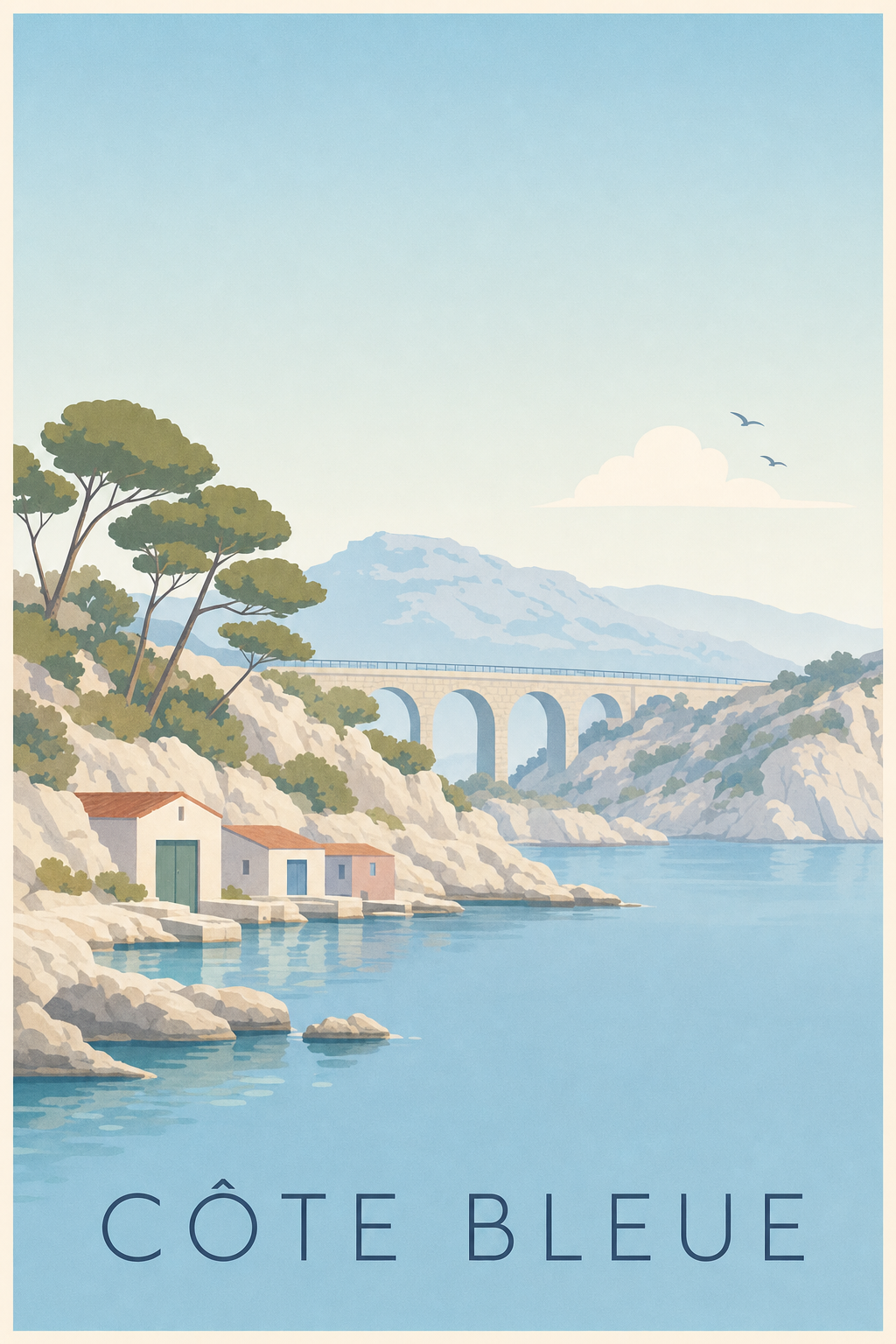 Affiche de la Côte Bleue - Poster de Carry-le-Rouet