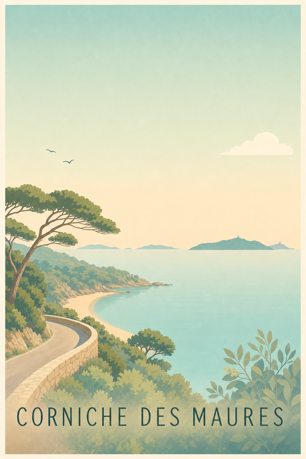 Affiche de la Corniche des Maures - Poster du Lavandou