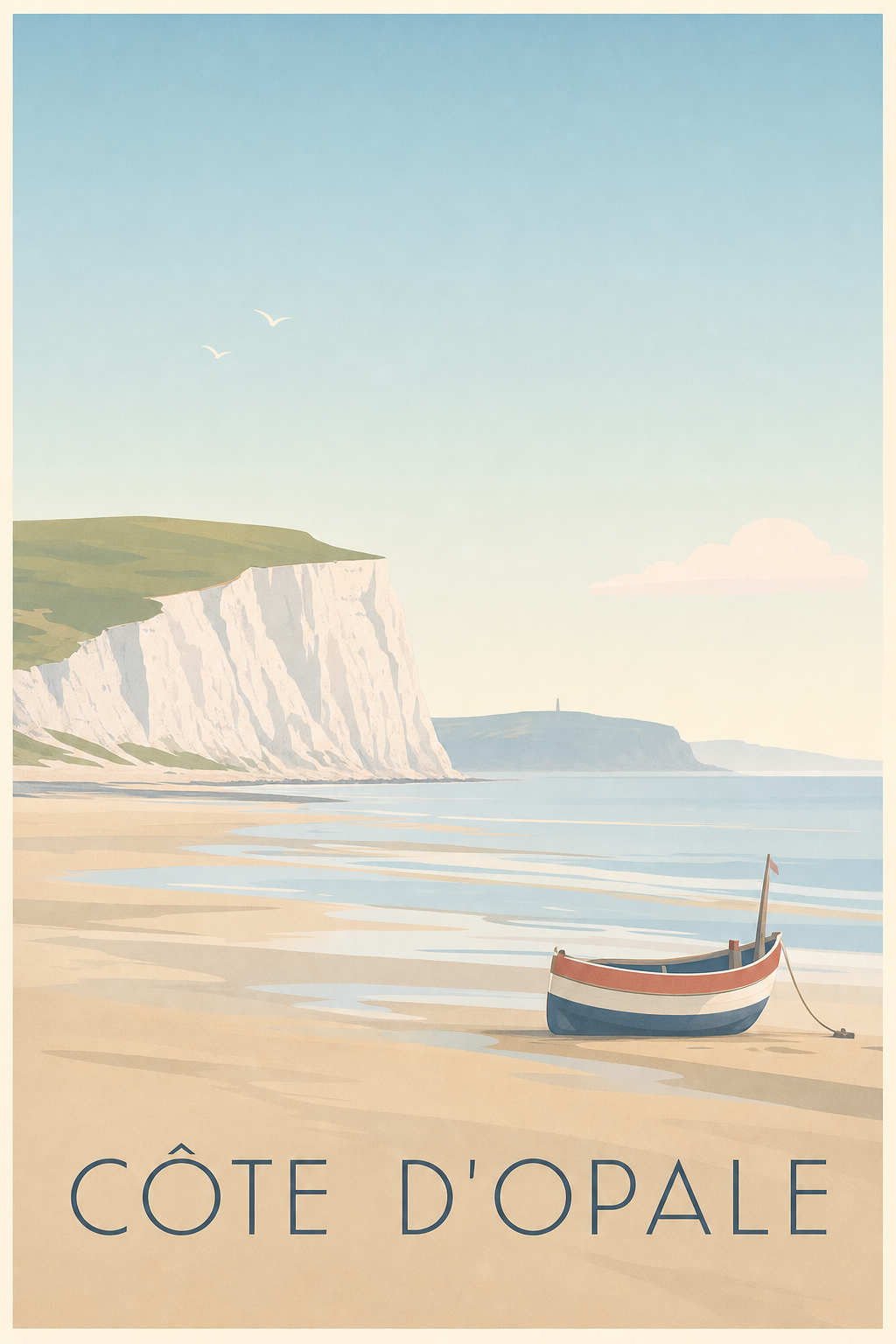 Affiche de la Côte d'Opale - Poster du cap Blanc-Nez
