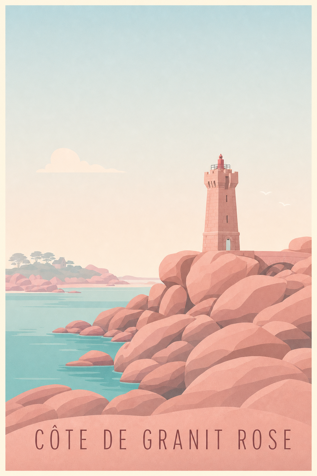 Affiche de la Côte de Granit Rose - Poster de Ploumanac'h