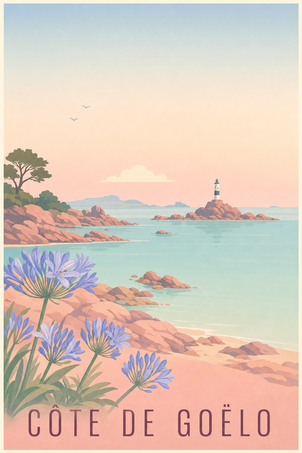 Affiche de la Côte de Goëlo - Poster de l'île de Bréhat