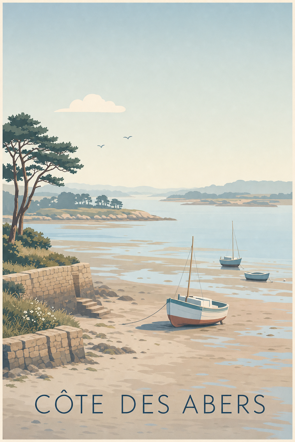 Affiche de la Côte des Abers - Poster de l'Aber Wrac'h