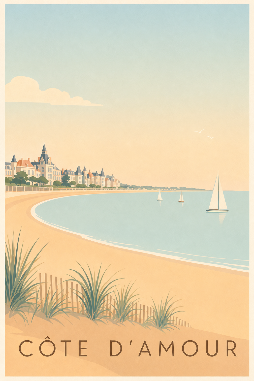 Affiche de la Côte d'Amour - Poster de La Baule