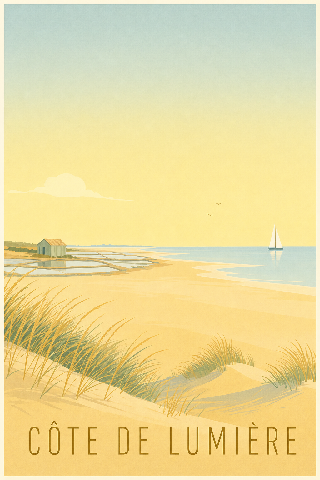 Affiche de la Côte de Lumière - Poster des Sables-d'Olonne
