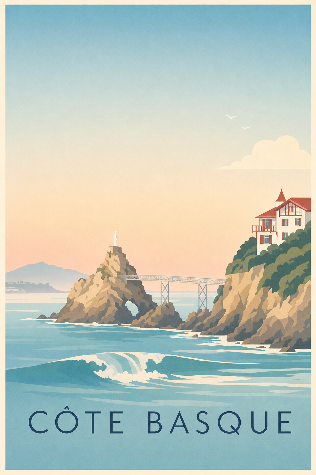 Affiche de la Côte basque - Poster de Biarritz