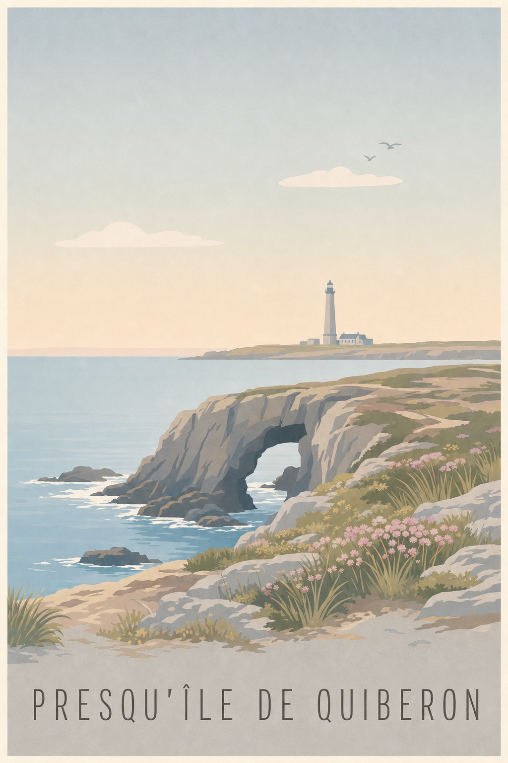 Affiche de Quiberon, poster arche de Port-Blanc