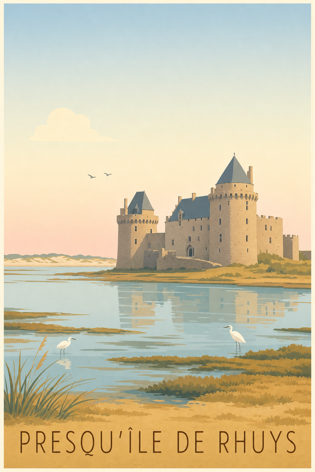Affiche de la Presqu'île de Rhuys - Poster du château de Suscinio
