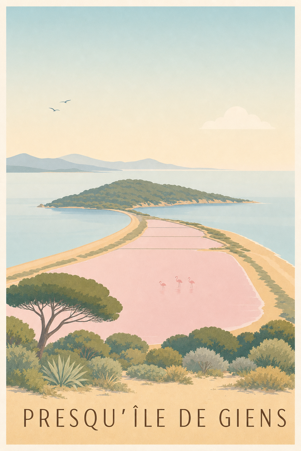 Affiche de la Presqu'île de Giens - Poster de Hyères