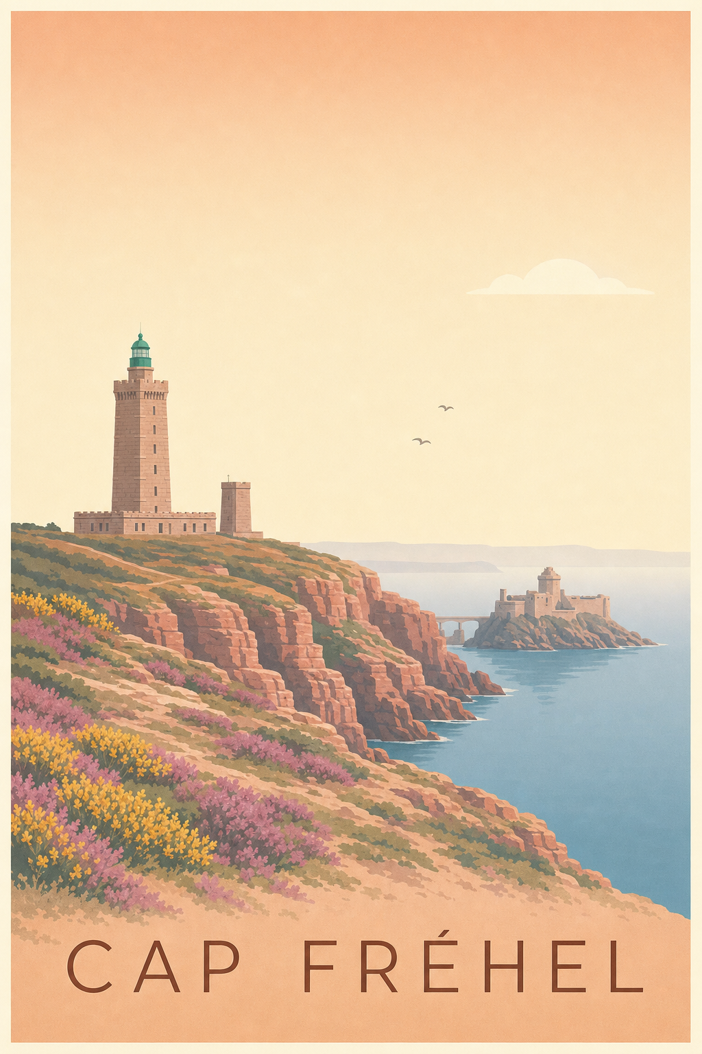 Affiche du Cap Fréhel - Poster du Fort la Latte