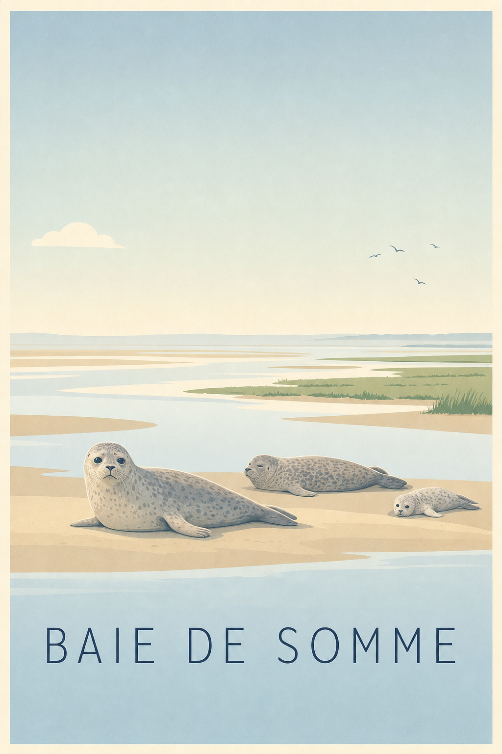 Affiche de la Baie de Somme - Poster du Crotoy