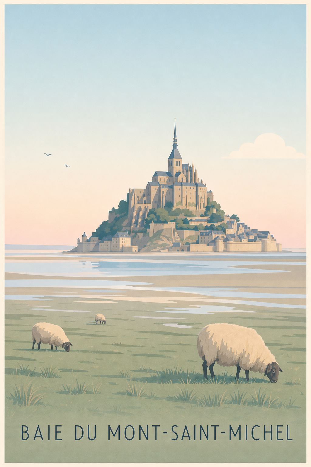 Affiche de la Baie du Mont-Saint-Michel - Poster du Mont-Saint-Michel