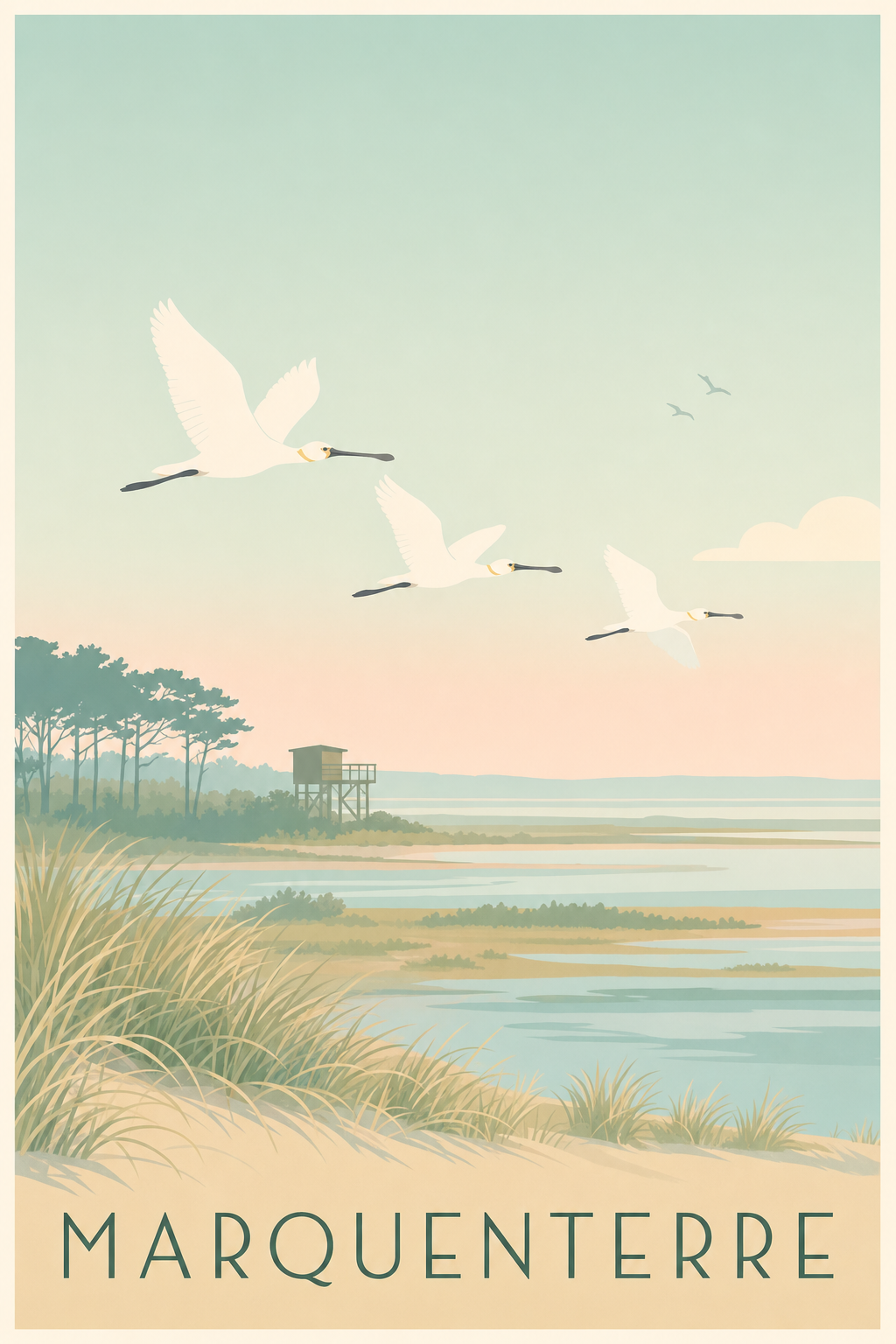 Affiche du Marquenterre - Poster du parc ornithologique