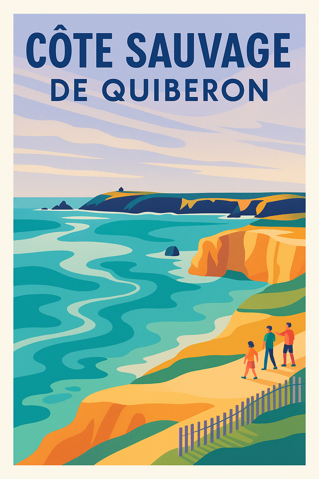 Affiche de Côte Sauvage de Quiberon - L'éclat sauvage de la Bretagne