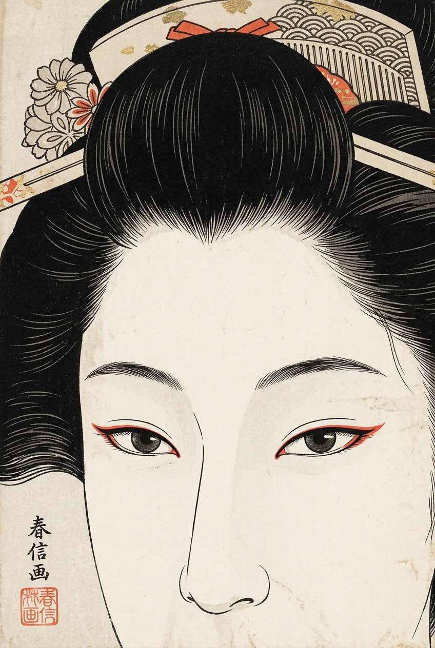 Affiche de Geisha japonaise, poster estampe