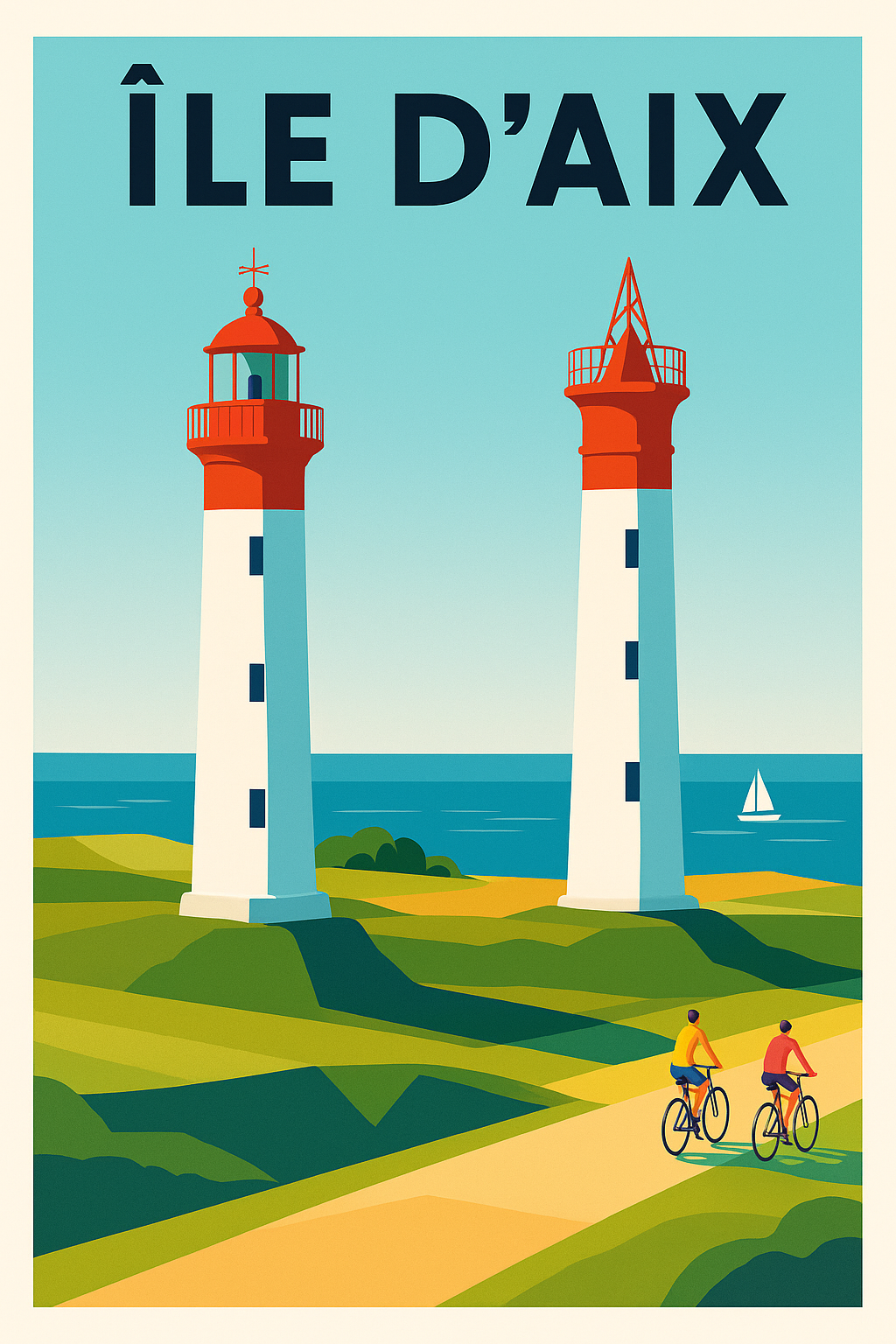 Affiche de Île d'Aix - L'évasion sauvage au pied des phares jumeaux
