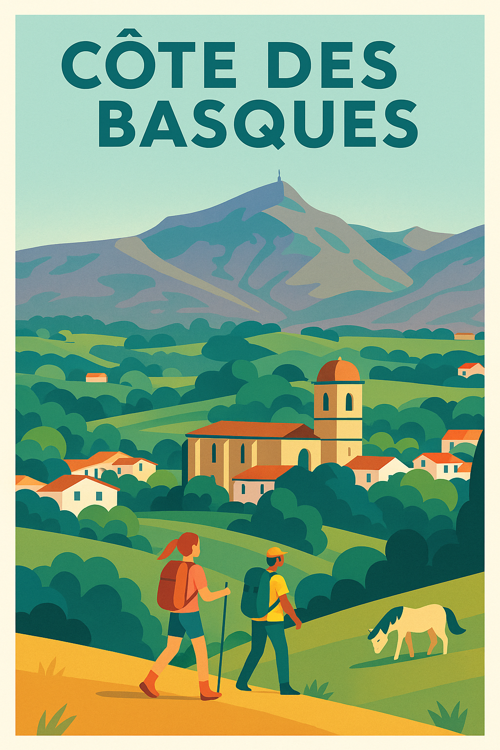 Affiche de Côte des Basques - L'esprit sauvage entre mer et montagnes