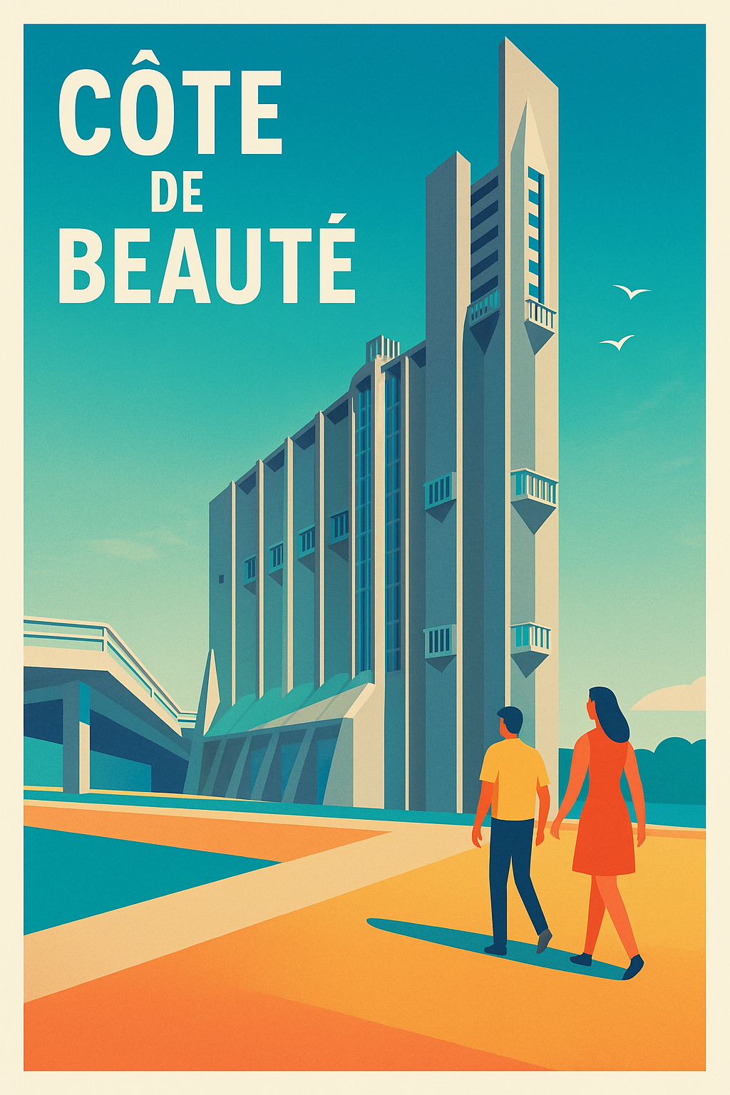 Affiche de Côte de Beauté - L'élégance moderniste du littoral
