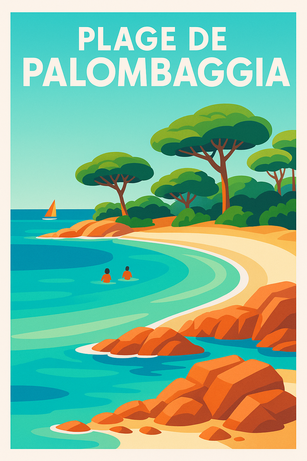 Affiche de Plage de Palombaggia - L'éclat de la Corse dans votre intérieur