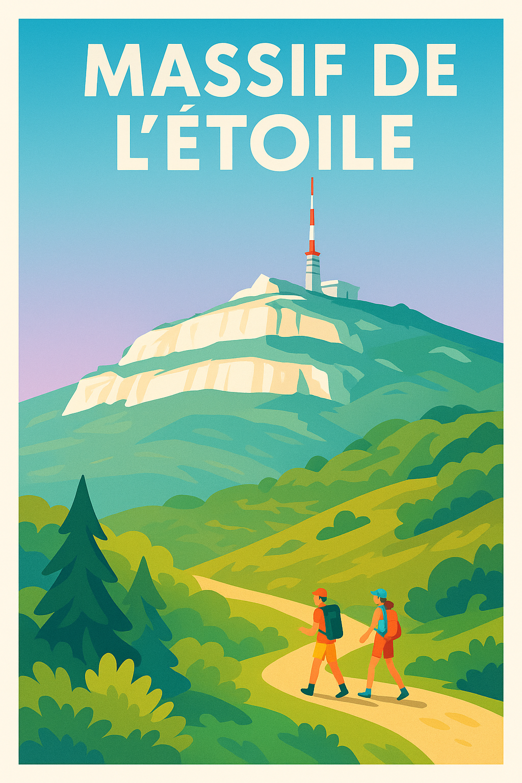 Affiche de Massif de l'Étoile - Un panorama provençal entre ciel et garrigue