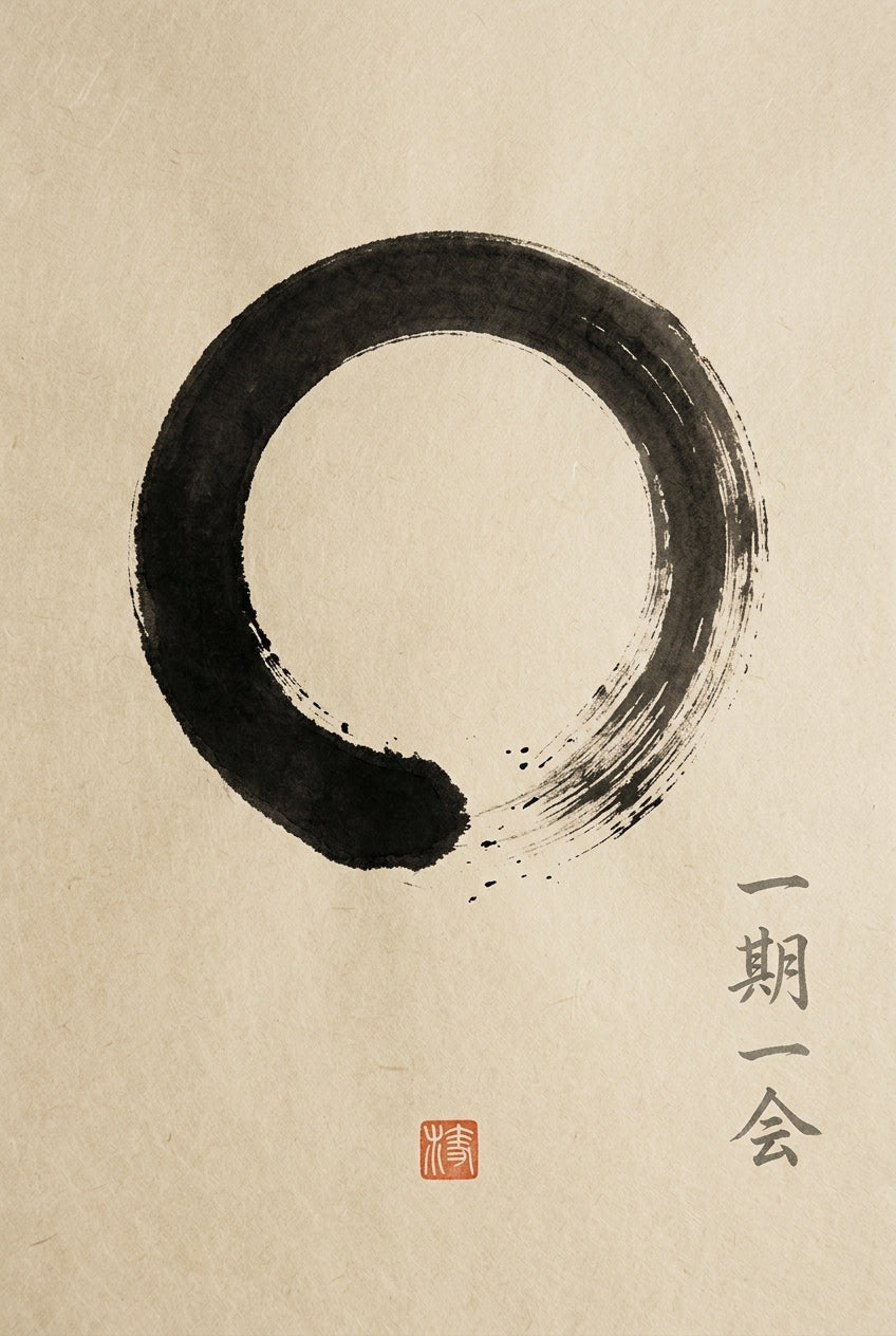 Affiche Enso japonais, poster cercle zen