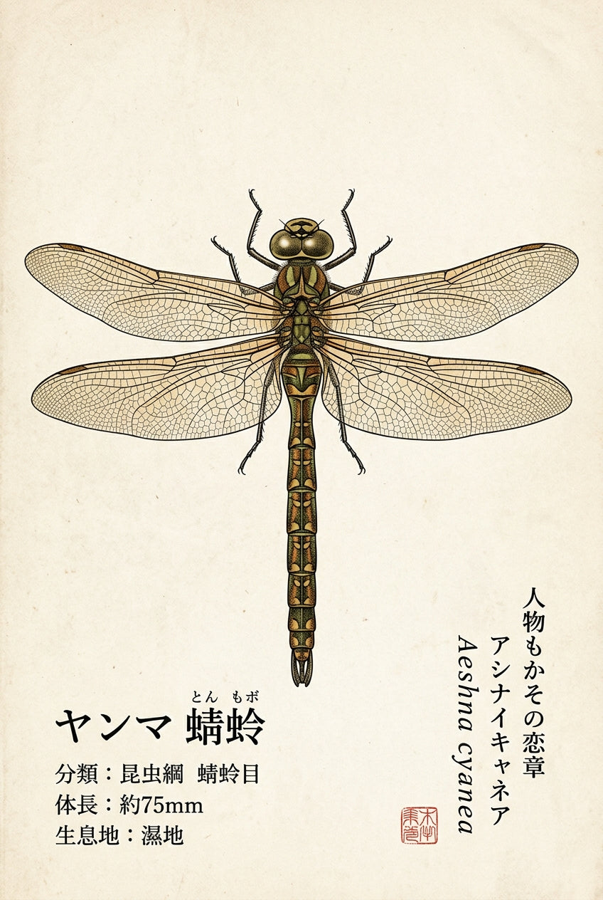 Affiche Libellule Japonaise, poster Aeshna Cyanea