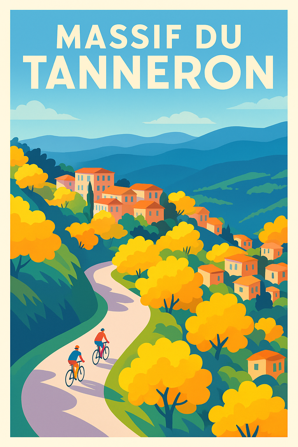 Affiche de Massif du Tanneron - L'éclat doré du mimosa en fleurs