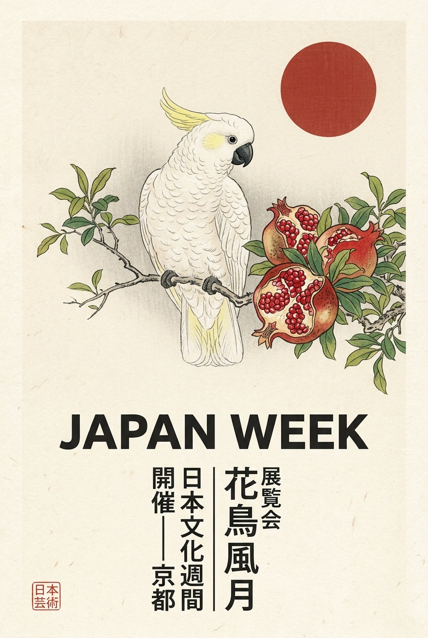 Affiche Japonais Cacatoès, poster Grenades