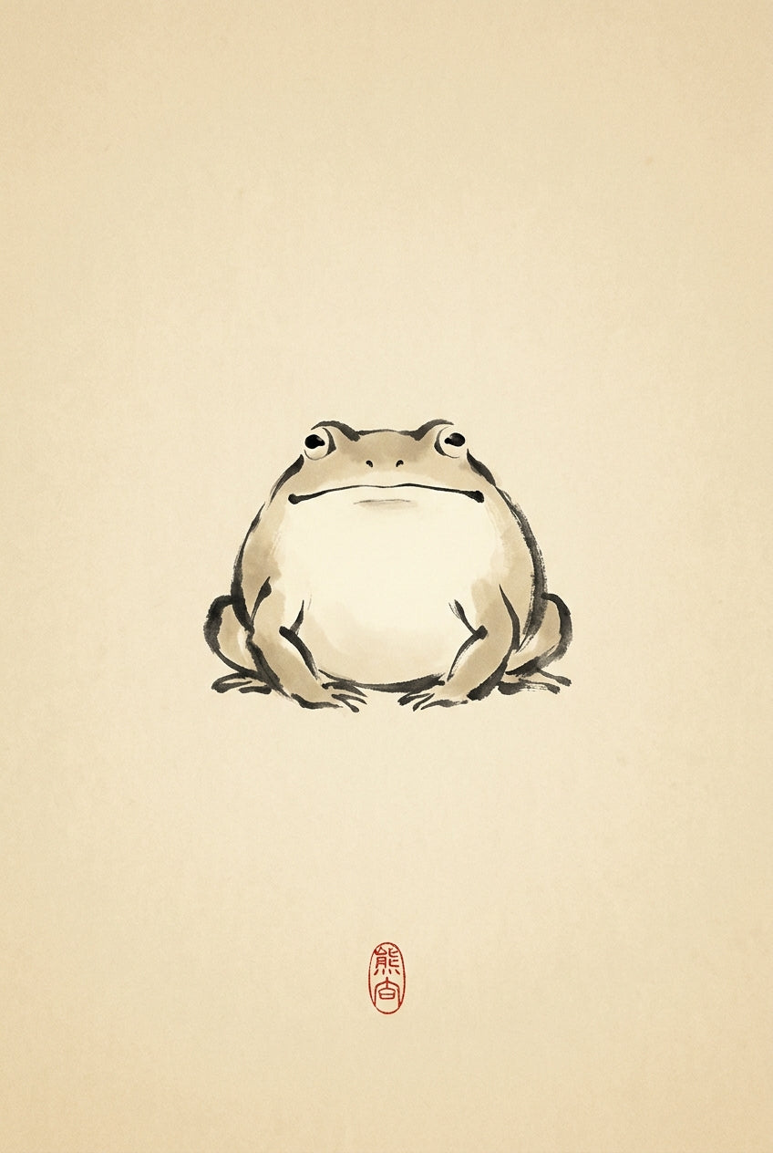 Affiche Grenouille Japonaise, poster art zen