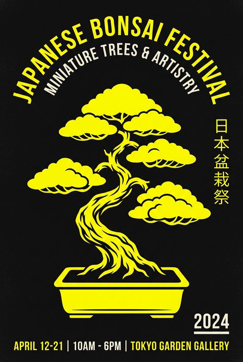 Affiche du Bonsai Festival, poster Japonais
