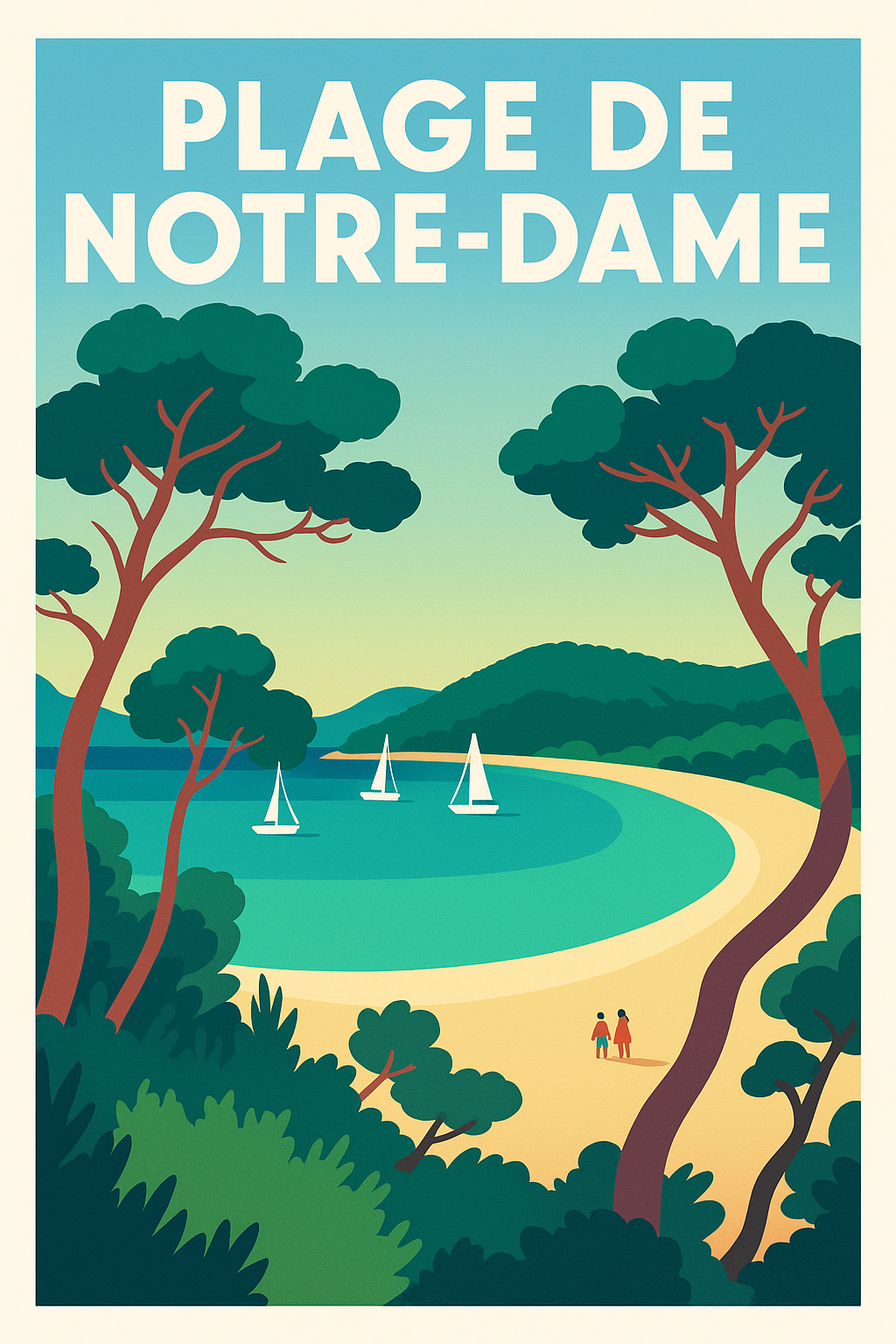 Affiche de Plage de Notre-Dame - L'éclat préservé de Porquerolles