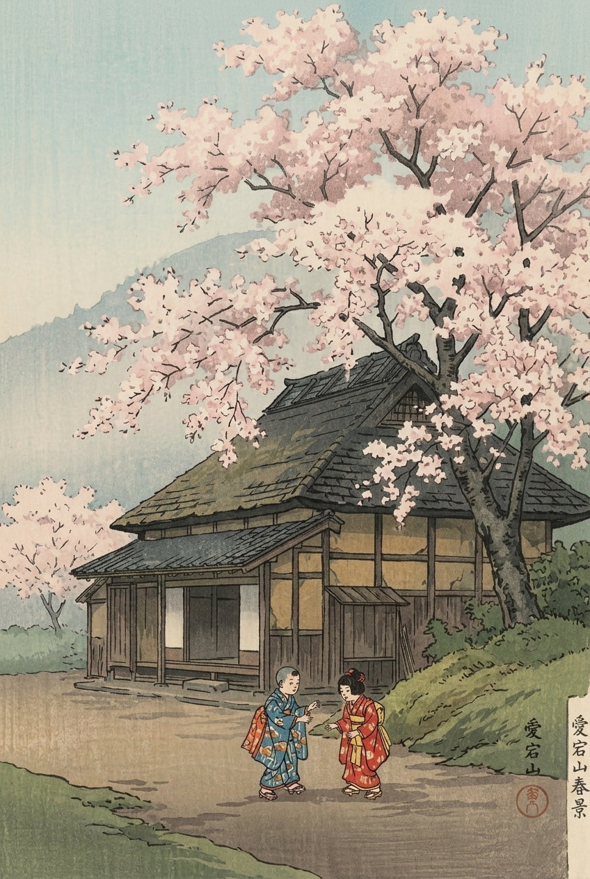 Affiche Cerisier du Japon, poster estampe
