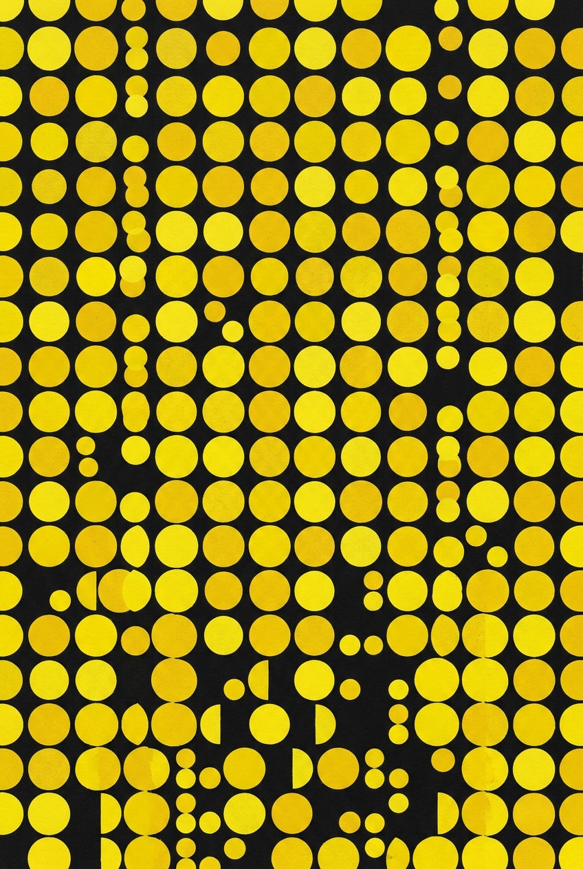 Affiche d'Art Japonais, poster pois jaunes