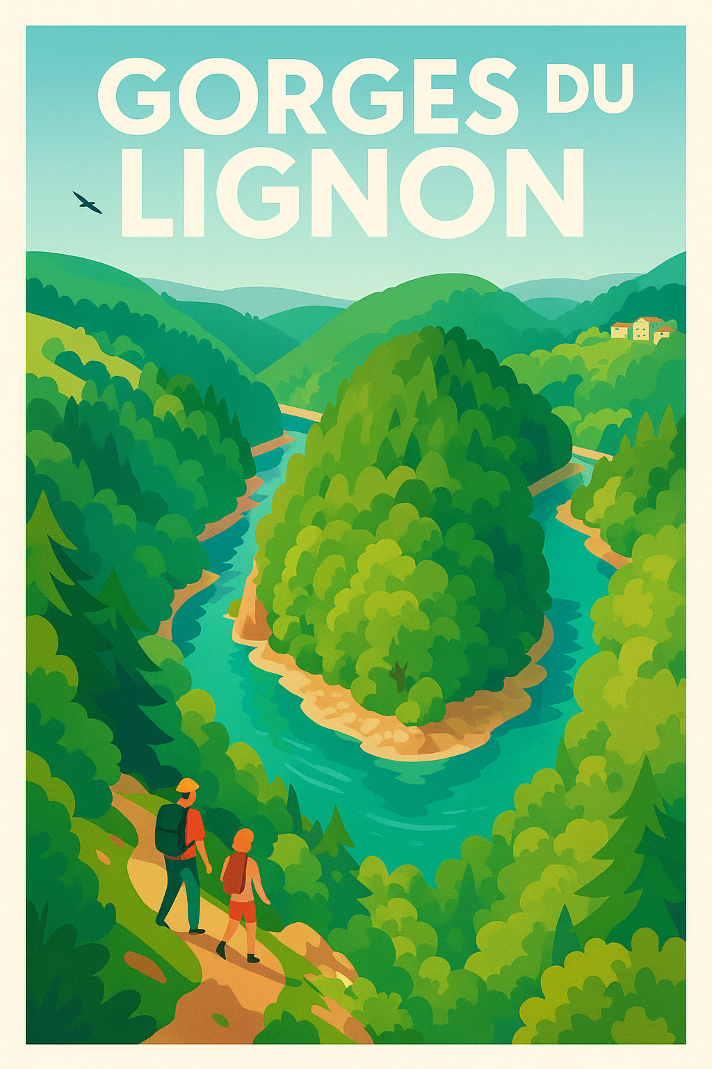 Affiche de Gorges du Lignon - Une immersion sauvage au cœur de la nature