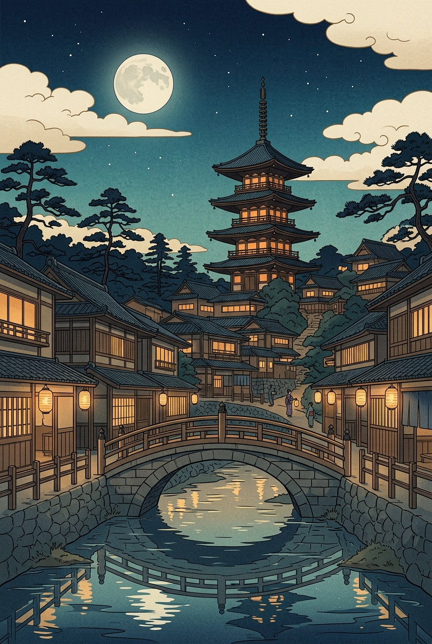 Affiche de Kyoto, poster pagode japonaise