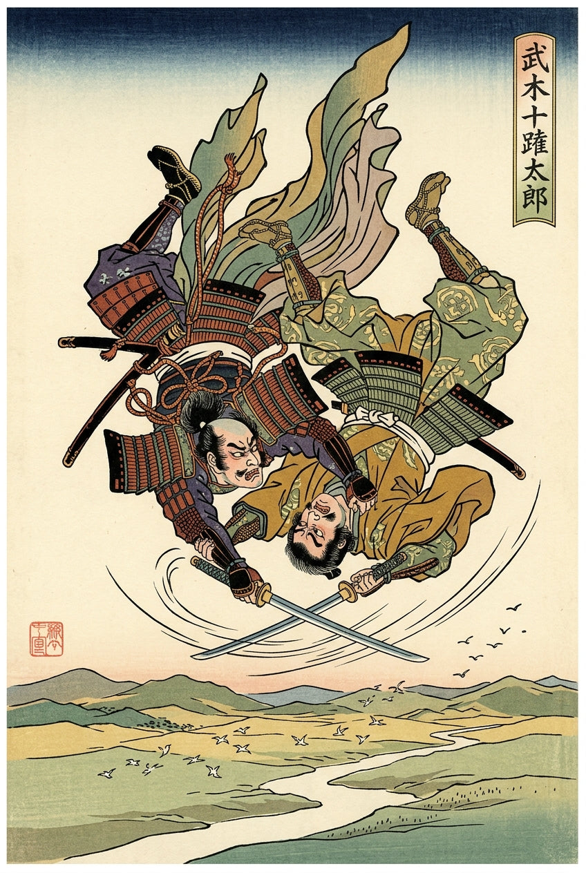 Affiche de Samouraïs, poster combat de guerriers