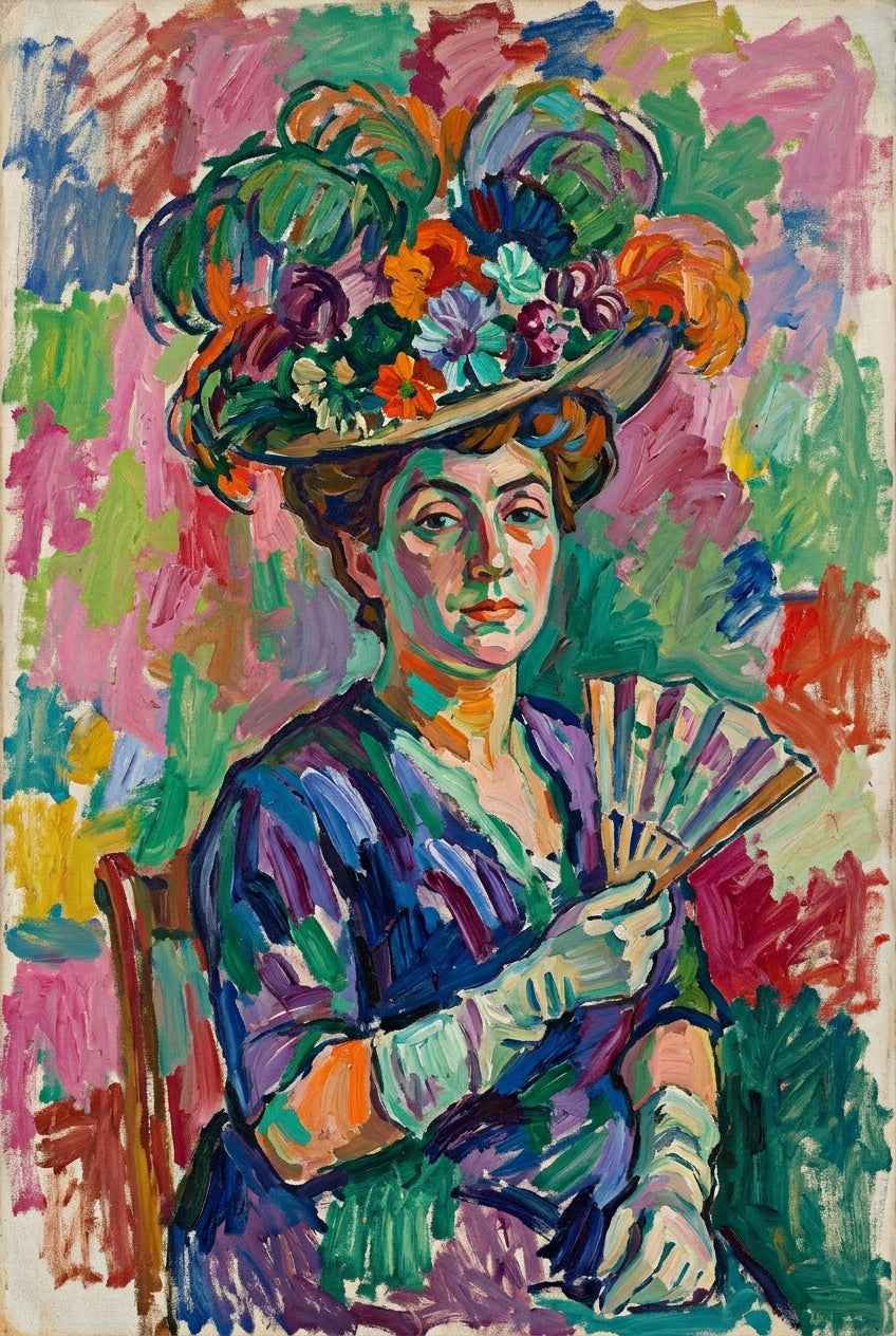 Affiche de la Femme au chapeau, poster art contemporain