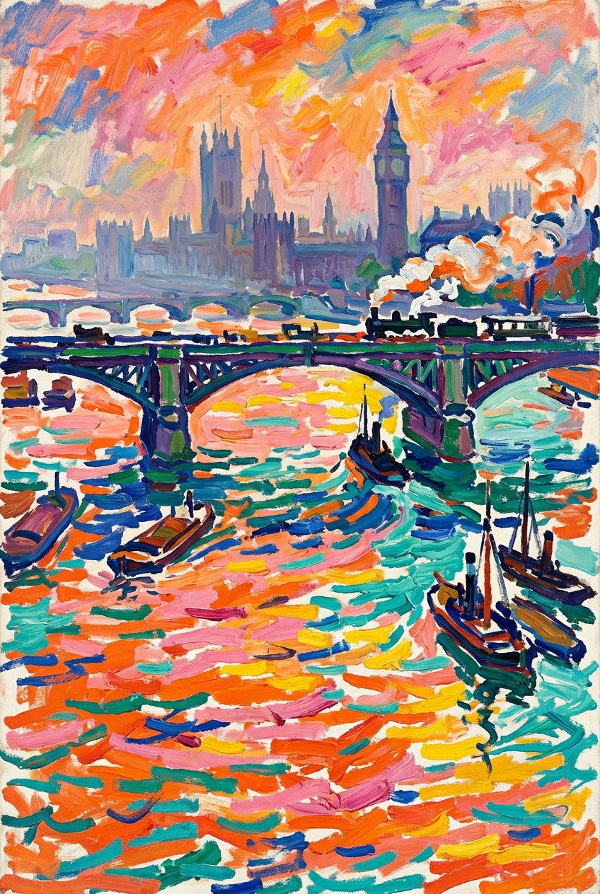 Affiche de Londres, poster pont de Charing Cross