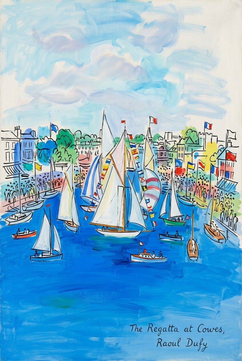 Affiche de la Régate à Cowes, poster Raoul Dufy