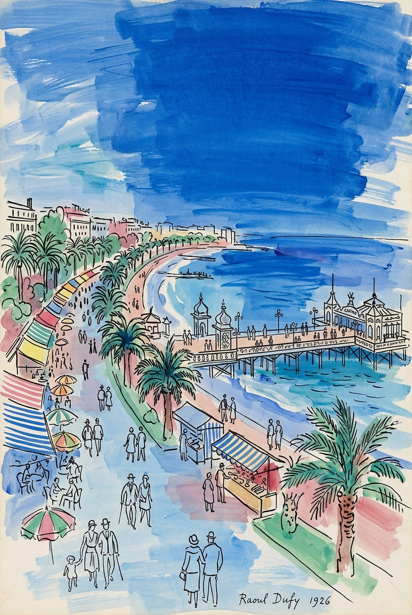 Affiche de Nice, poster Raoul Dufy 1926