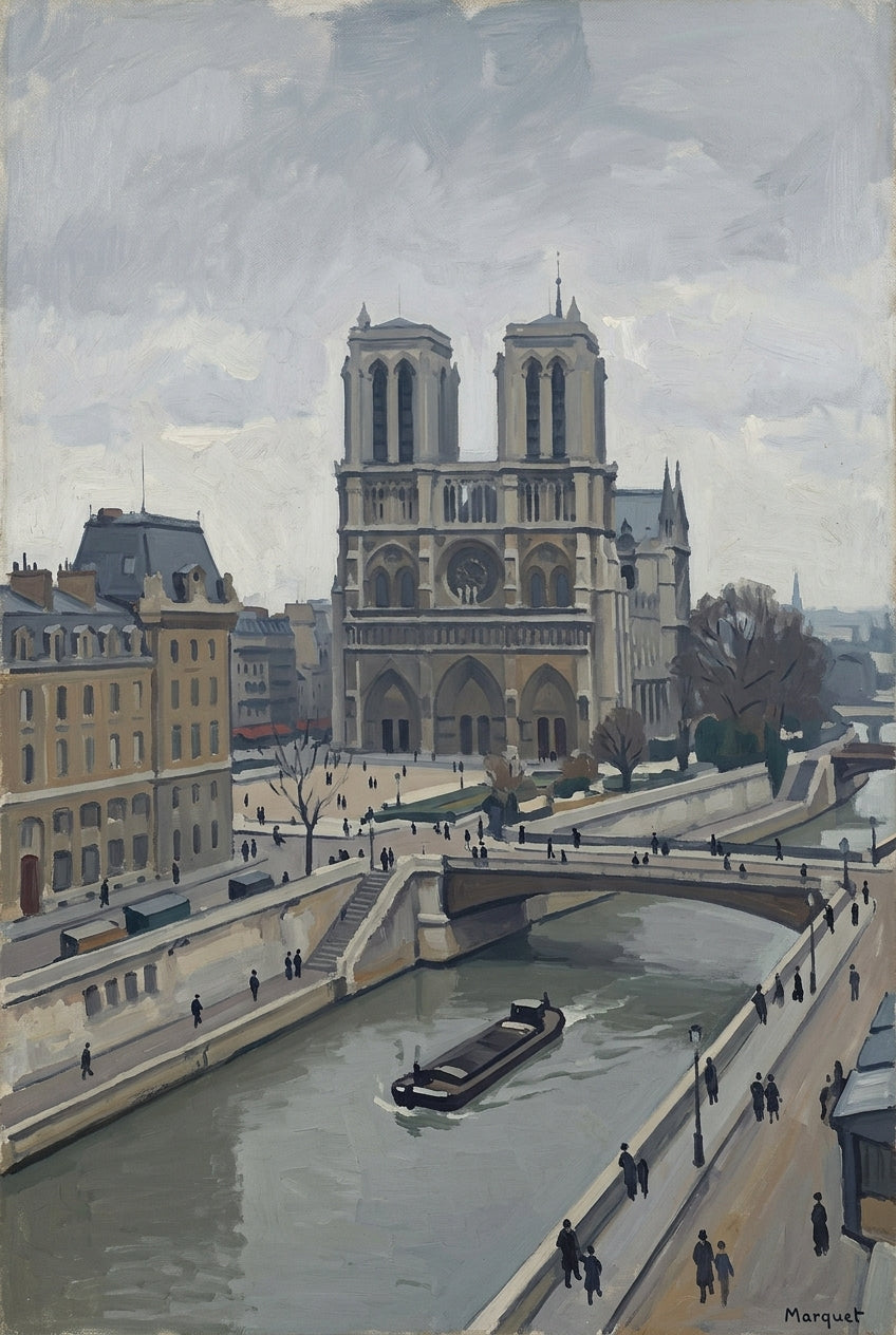 Affiche de Notre-Dame, poster Paris par Marquet