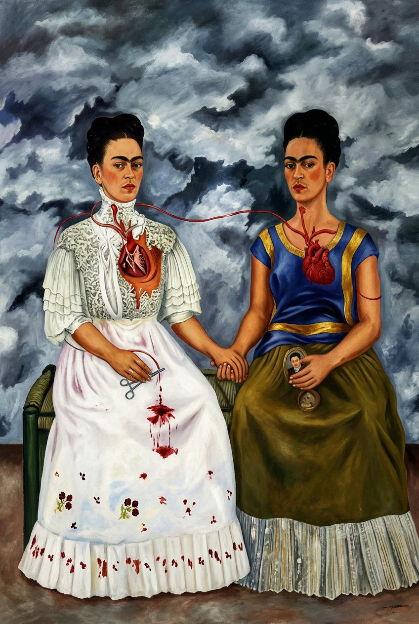 Affiche de Frida Kahlo, poster les deux Frida