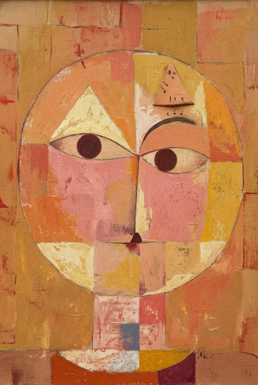 Affiche de portrait abstrait, poster cubiste