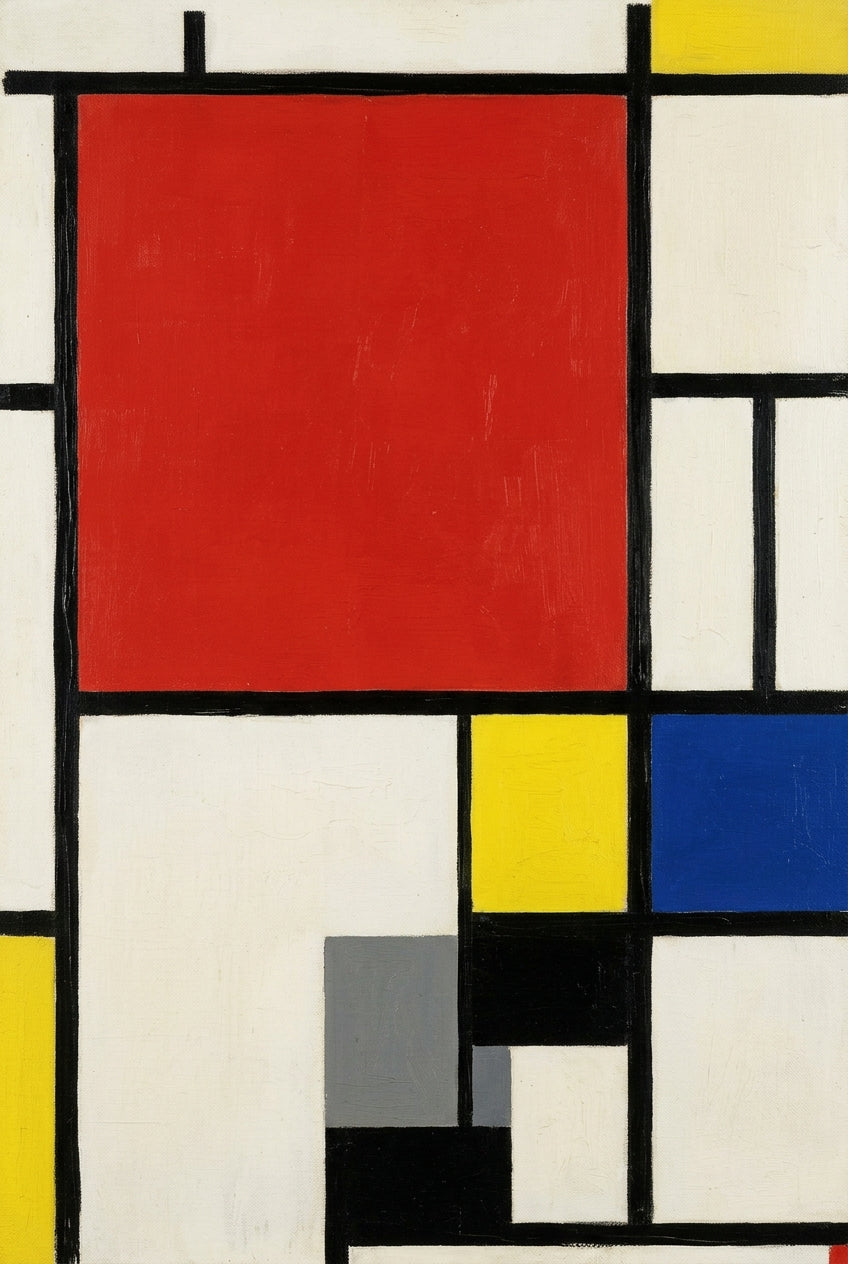 Affiche Mondrian, géométrie abstraite